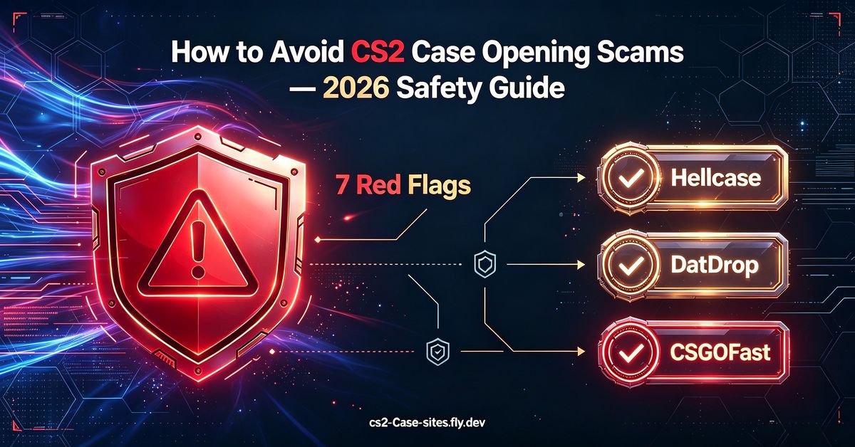 CS2 case opening scam prevention guide — 7 red flags and verified safe sites to protect your Counter-Strike skins